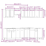 11 Piece Kitchen Cabinet Set Lyon" Old Wood Engineered Wood 3328577