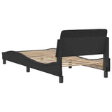 Bed Frame "Dover" Black 90x190 cm Single Faux Leather 373323