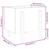 Garden Planter Honey Brown 62x50x57 cm Solid Wood Pine 825208