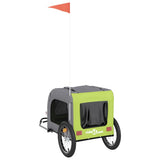 Pet Bike Trailer Green and Grey Oxford Fabric&Iron 93843