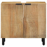 Bathroom Sink Cabinet Brown 62x33x58 cm Solid Wood Mango 4017739