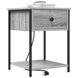 Bedside Cabinet with Drawer 2 pcs Grey Sonoma 42 x 41 x 56 cm 859427