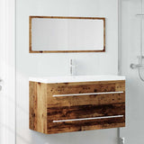 2 Piece Bathroom Furniture Set Old Wood Engineered Wood 856388