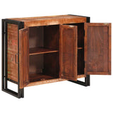 Sideboard with Doors Brown Solid Reclaimed Wood and Metal 4104750