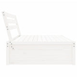 Garden Middle Sofa White Solid Pine Wood 120x80 cm Modular 825745