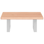 Basin Shelf Wall Mounted Steel and Solid Wood Oak 3302558