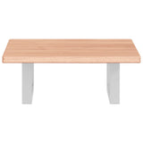 Basin Shelf Wall Mounted Steel and Solid Wood Oak 3302558
