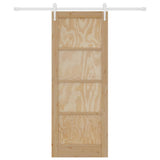 Sliding Door ORKDAL Brown 78 x 202 cm Solid Pine Wood 3333694