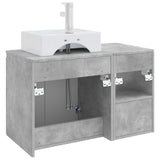 Bathroom Furniture Set 2 pcs Concrete Grey Engineered Wood 3404057