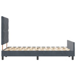 ZNTS Bed Frame Dark Grey 120x200 cm Velvet 3345000