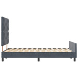 ZNTS Bed Frame Dark Grey 120x200 cm Velvet 3345000