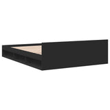 Bed Frame with Drawers without Mattress Black 120x190 cm Small Double 3280777