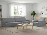 Sofa Set 2 pcs Light Grey Fabric 3433176