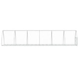 Rabbit Hutch Silver 105x600x120 cm Galvanised Steel 3281529