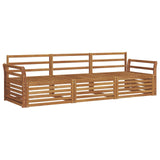 Outdoor Sofa Set 3 pcs Natural Solid Acacia Wood 3372939