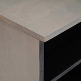TV Cabinet with Drawer Grey 100 x 33 x 46 cm Solid Mango Wood 4018788