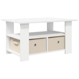 Coffee Table with Drawer White 77 x 55 x 42 cm Engineered Wood 8000412