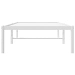 ZNTS Metal Bed Frame without Mattress White 75x190cm 350903