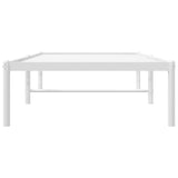 ZNTS Metal Bed Frame without Mattress White 75x190cm 350903