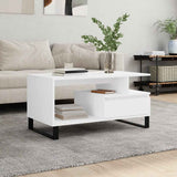 Coffee Table White 90x49x45 cm Engineered Wood 831028
