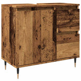 Bathroom Cabinet Old Wood 65x33x60 cm Engineered Wood 857223