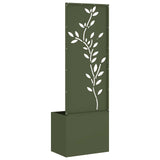 Garden Privacy Screen Olive green 50 x 150 cm Cold-rolled steel 876479