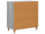 Drawer Cabinet Grey Sonoma 66 x 34.5 x 90 cm Engineered Wood 894151