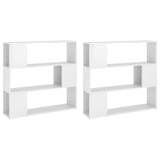 Book Cabinet Room Divider High Gloss White 100x24x188 cm 3082077