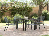 Garden Dining Set 5 pcs Anthracite Powder-Coated Steel 3379304