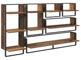 Wall Shelf Set 6 pcs Old Wood 100 x 25 x 30 cm Engineered Wood 882847