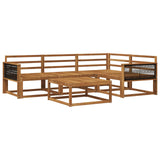Outdoor Sofa Set 5 pcs Natural Solid Acacia Wood 3382542