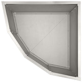 Corner Planter Silver 45 x 45 x 35 cm Stainless steel 883651