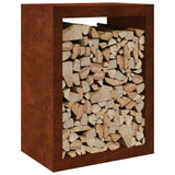 Firewood Rack 60x40x80 cm Weathering Steel 851002