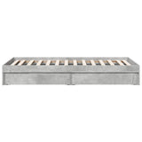 Bed Frame with Drawers without Mattress Concrete Grey 90x200 cm 3280681