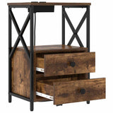 Bedside Cabinet Smoked Oak 40 x 31 x 60 cm Engineered Wood 859564