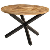Dining Table 110x75 cm Solid Wood Rough Mango 358882