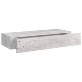 ZNTS Wall-mounted Drawer Shelf Concrete Grey 60x23.5x10cm MDF 330265