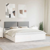 Bed Frame with Upholstered Headboard Light Grey 180 x 200 cm 3398113