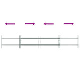 Security Grille for Windows with 2 Crossbars 3 pcs 930-1740 mm 42031275