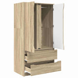 Bathroom Cabinet Sonoma Oak 79.5 x 49 x 156 cm Engineered Wood 3406247