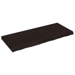 Bathroom Countertop Dark Brown 120x50x cm Treated Solid Wood 3156238