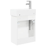 Bathroom Vanity Unit with Tap High Gloss White 889485