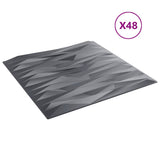 Wall Panels 48 pcs Grey 50x50 cm XPS 12 m Stone 4100079