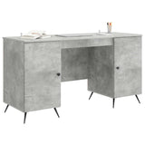 Desk with Door Concrete Grey 142.5 x 50 x 75 cm Engineered Wood 3414633