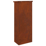 Parcel Drop Box Rusty 44.5 x 29 x 110.5 cm Weathering Steel 874932