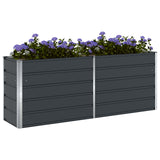 Planter Anthracite 195 x 50 x 75 cm Galvanised Steel 42018205