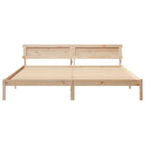 Bed Frame with Headboard Brown 200 x 200 cm Solid pine wood 3385745