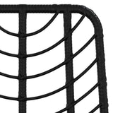 Bar Stool Set of 2 Black PE Rattan and Steel Regular Footrest 319431