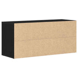 Shoe Bench Black Oak 100x35x45 cm Engineered Wood 862126