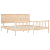 Bed Frame without Mattress Super King Size Solid Wood Pine 3193416